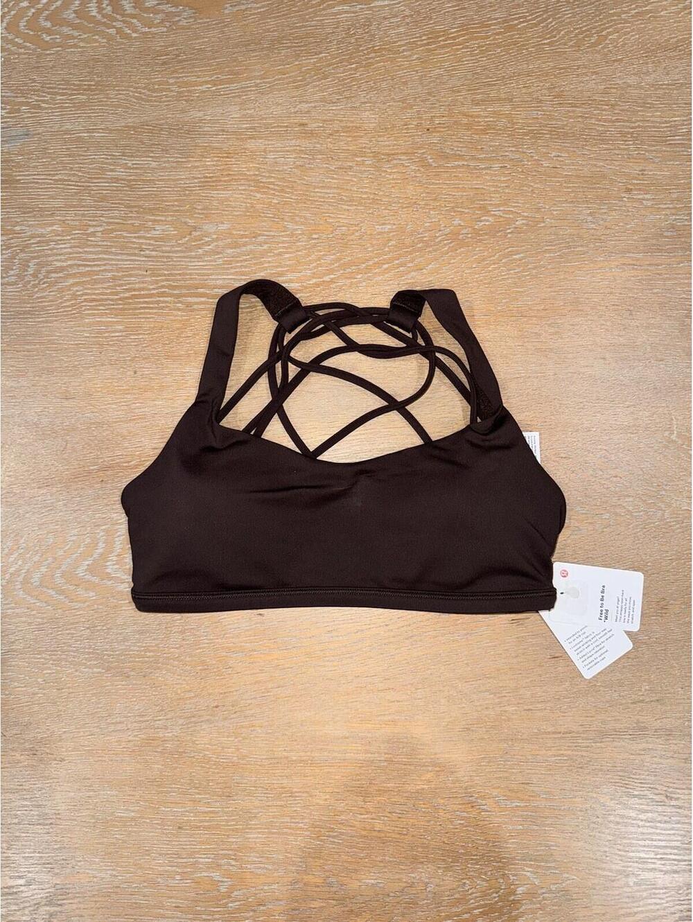 Lululemon Free to Be Bra Wild SIZE 4 Light Support, A/B Cup Espresso NWT